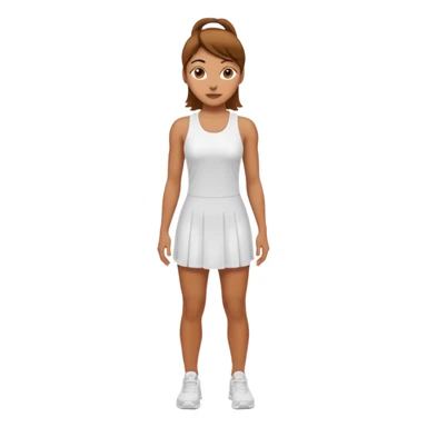White colored Athletic dress sticker