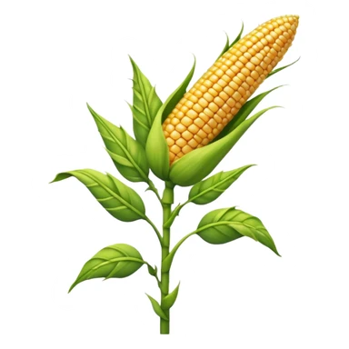 Make the wilted rose emoji but a stalk of corn but shaped like this emoji: 🥀🥀🥀 sticker
