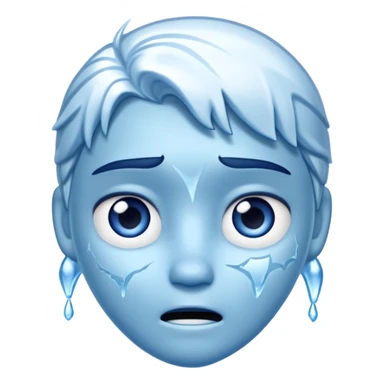 Frozen icy distraught iOs emoji sticker