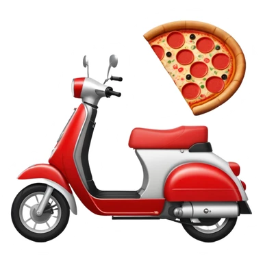 pizza delivery in pizza scooter sticker