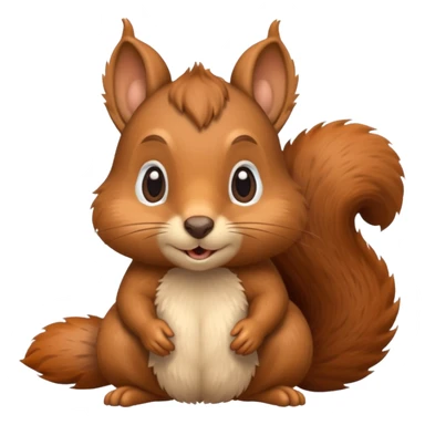 cosy squirrel sticker