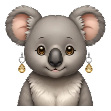 Koala with earrings sticker