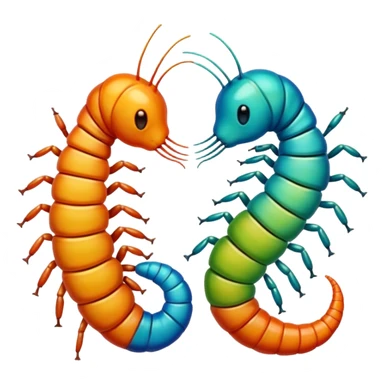 Centipedes kissing sticker