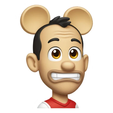mickey mouse rugbyman sticker