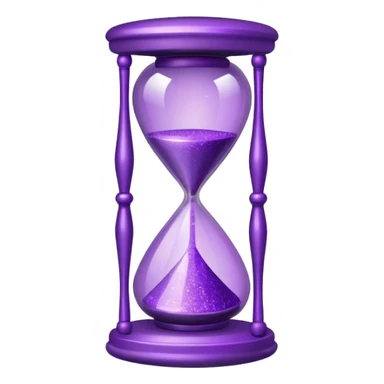 glitter purple hourglass sticker