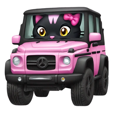 Hellos kitty kuromi on a g wagon sticker