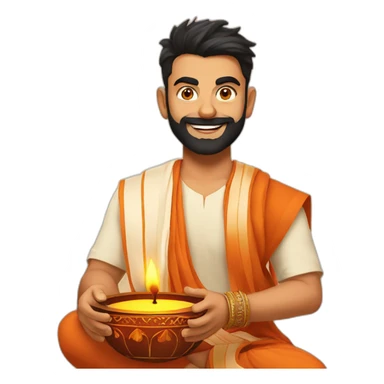 Virat kholi wishing Happy diwali sticker