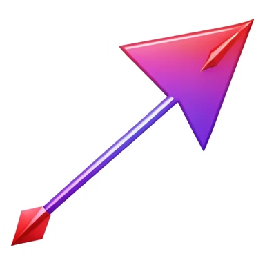 color gradient between red and purple glitter arrow for right sticker