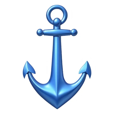 blue heart with an anchor sticker