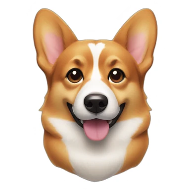 black and tan corgi face sticker