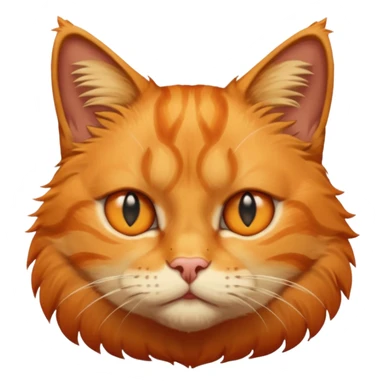 orange cat missing his right eye sticker