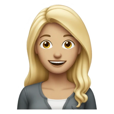 blonde woman with braces sticker