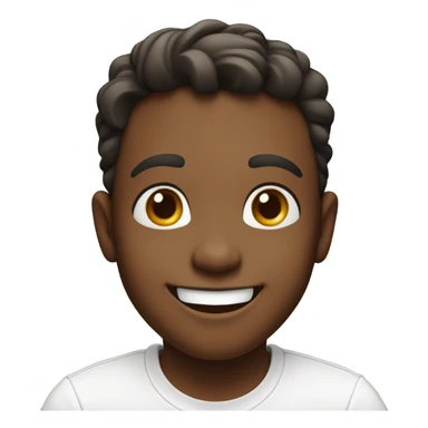 happy boy in white shirt sticker