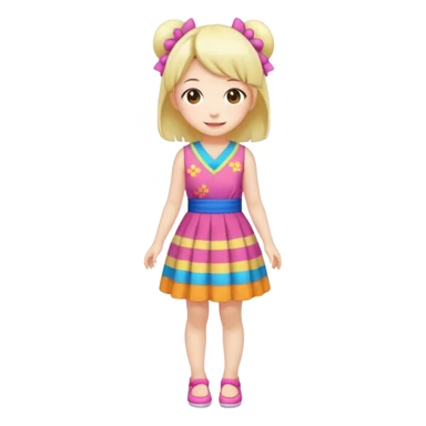 Kawaii girl Japanese full body sticker