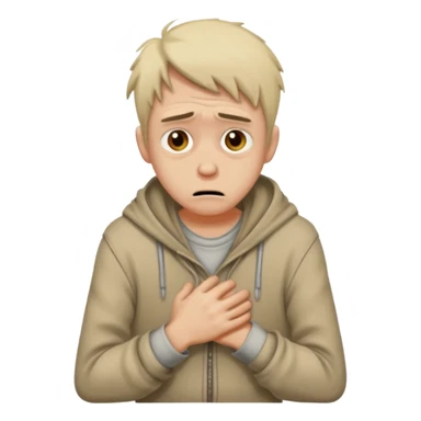 poor guy cowering sticker