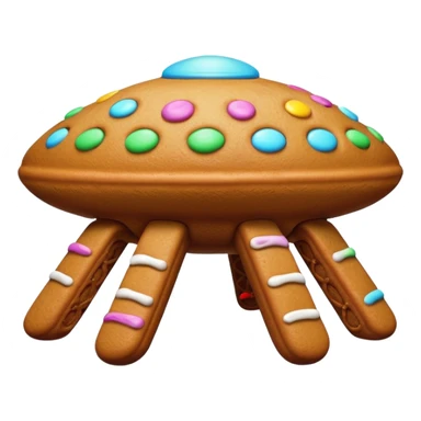 gingerbread in a shape of ufo sticker