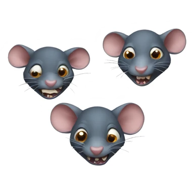 Three evil rats sticker