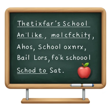 black board whith white words : school sticker