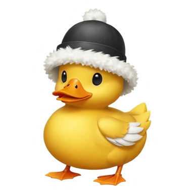 Duck with propeller hat sticker