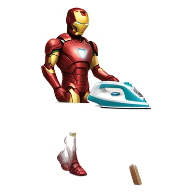 ironman ironing clothes sticker
