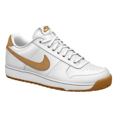 nike white low top tennis shoe runninggum bottom sticker