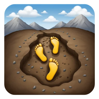 footprints near train tracks  sticker