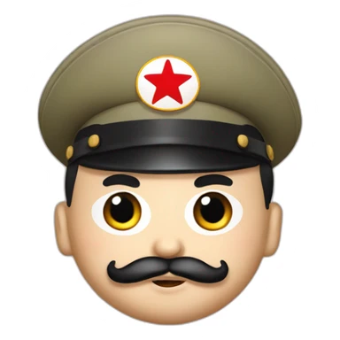 kim jong un with a moustache, dictator sticker