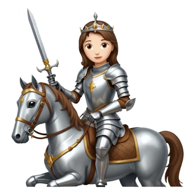 Renaissance princess knight on horse sticker