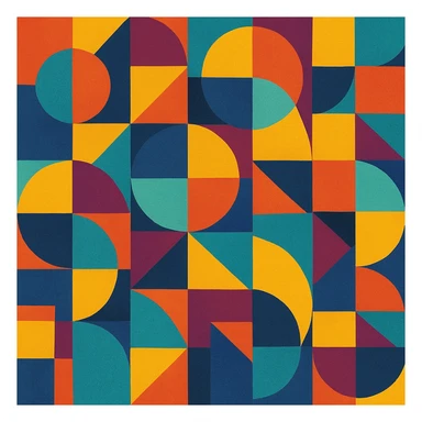 colorful abstract geometric pattern sticker