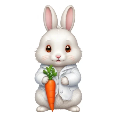 Rabbit with carrots  sticker