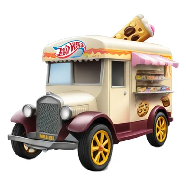 Hot wheels style, ice cream food truck from 1917 with wide mag wheels  sticker