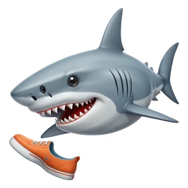 tiburón con zapatos  sticker