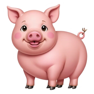 Pig with a big stomach sticker