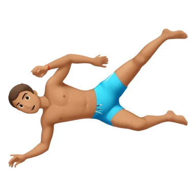 Man laying on his stomach and kicking his feet  sticker