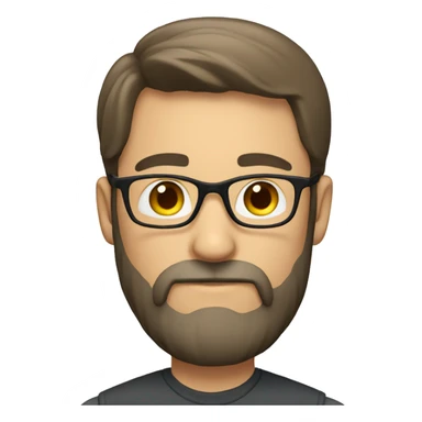 male teacher with glasses and beard sticker