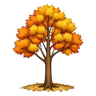 Autumn tree with no leaves sticker