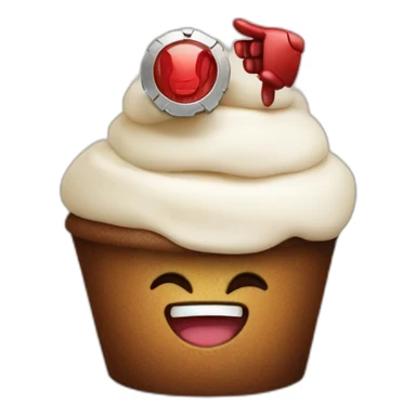 Happy cupcake with iron man  sticker