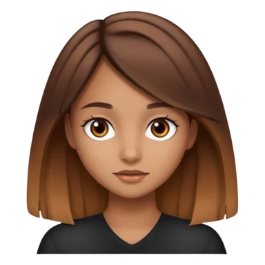 Tan girl ombré brown hair  sticker