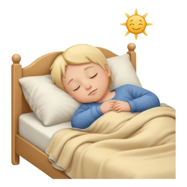 toddler sleeping in bed sticker