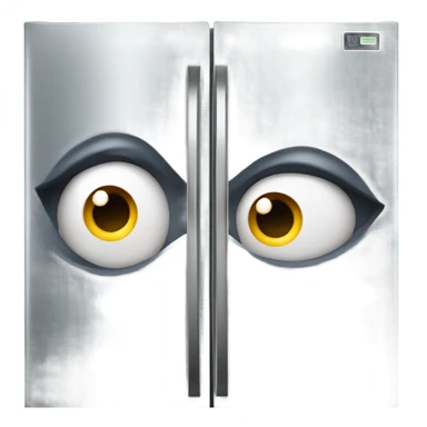 Eyes on a refrigerator  sticker