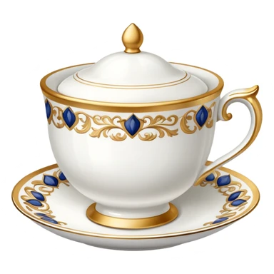 Fancy teacup sticker