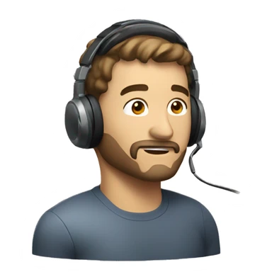 man talk with gaming headset sticker