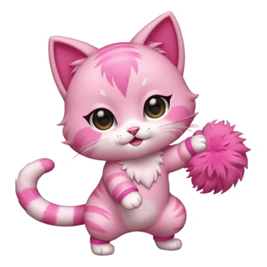chibi anime pink cat twerking sticker