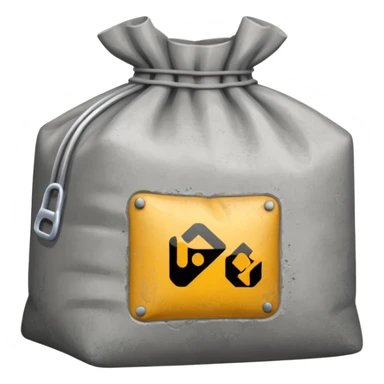 cement powder square bag sticker