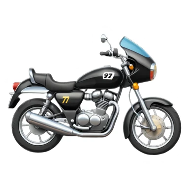 cartoon motorbike, 27 on the front sticker