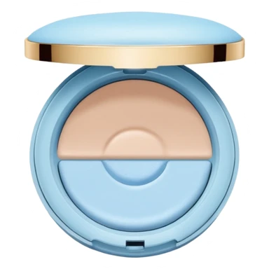 cushion foundation Pact in ligt blue color + wing sticker