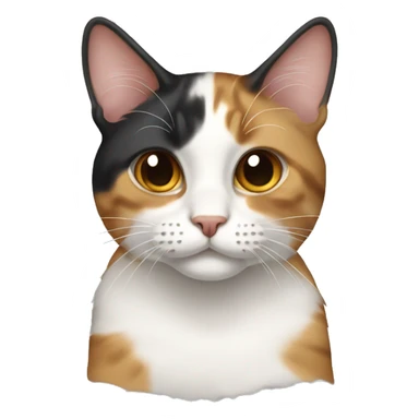 Diluted calico cat sticker