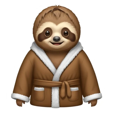 Sloth wearing a robe sticker