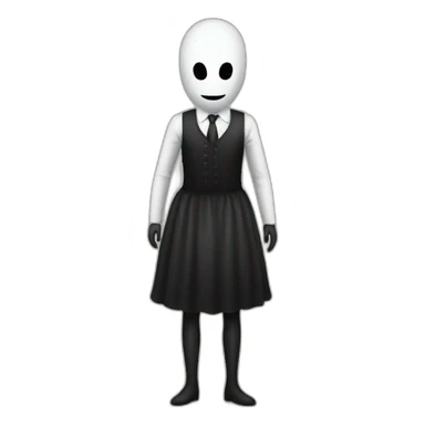 slender man with a maid costume sticker