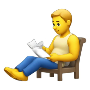 Ikea manual figure of a person thinking while reading the manual sticker